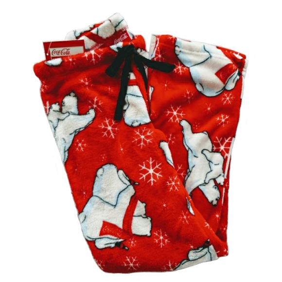 Coca Cola Other - Coca Cola polar bears plush sleep pajama pants M